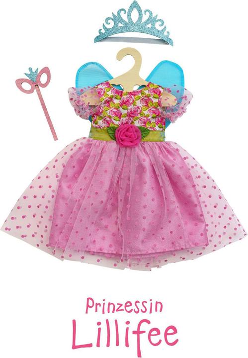 Produktbild Heless Puppenkleid "Prinzessin Lillifee" mit Glitzerkrone und Augenmaske, 3-teilig, Gr. 28-35 cm