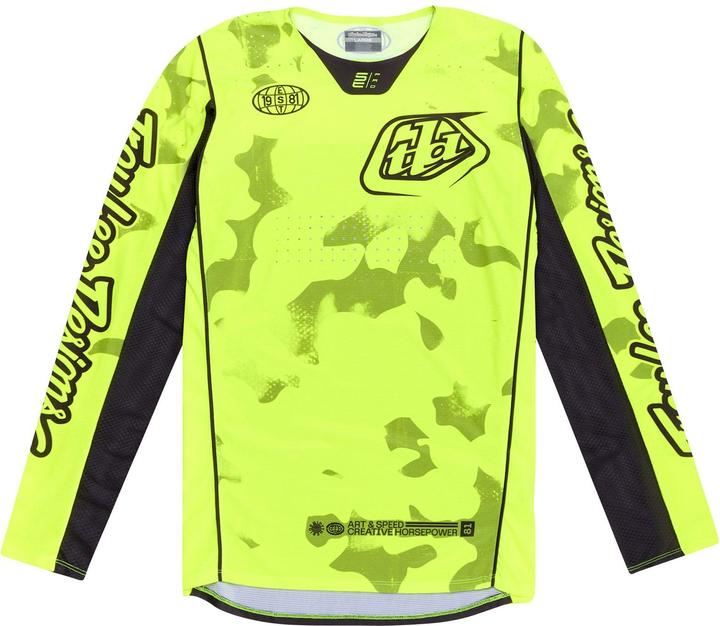 Troy Lee Designs SE Pro Jersey, Blotted, flo yellow, L (L)