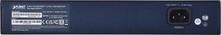 Immagine prodotto Planet 10/100/1000T + 2 porte gestite L2/L4 Gigabit Ethernet (10/100/1000) 1U Blu (10 Porti)