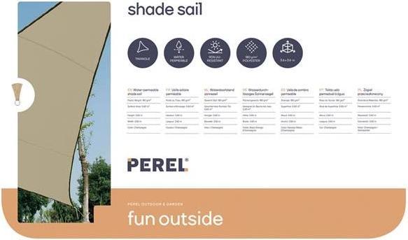 Produktbild Perel Sonnensegel (360 x 360 cm)