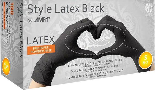 Produktbild Ninja Black Latex Handschuhe (M)