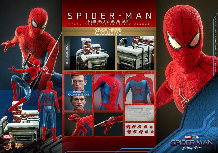 Immagine prodotto Hot Toys Spider-Man: No Way Home statuetta Movie Masterpiece 1/6 Spider-Man (nuova tuta rossa e blu) (Deluxe