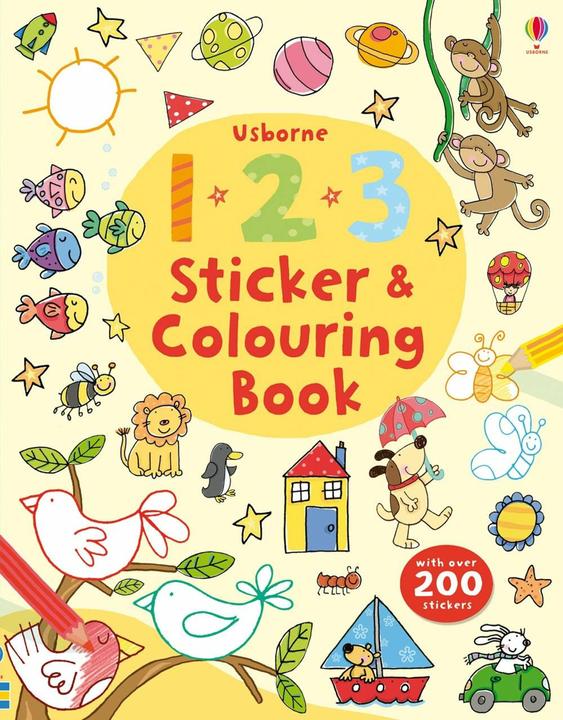 Produktbild 123 Sticker and Colouring Book (Sticker and Colouring Books)