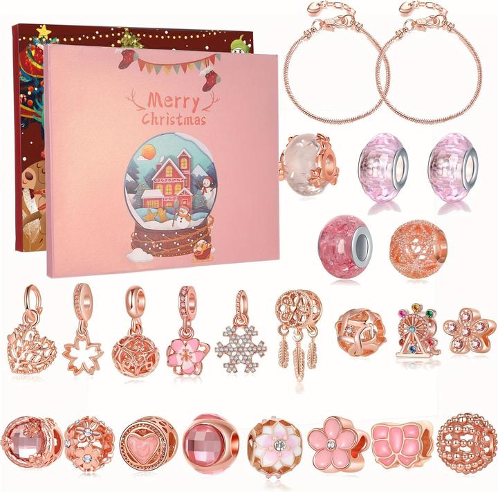 Produktbild Activity Board Ein Satz von 24pcs Kalender DIY Armband Halskette Zubehör Weihnachten Countdown Kalender Perle