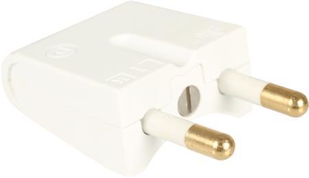Actual product image LK Plug 2-pole not earthed flat straight LG
