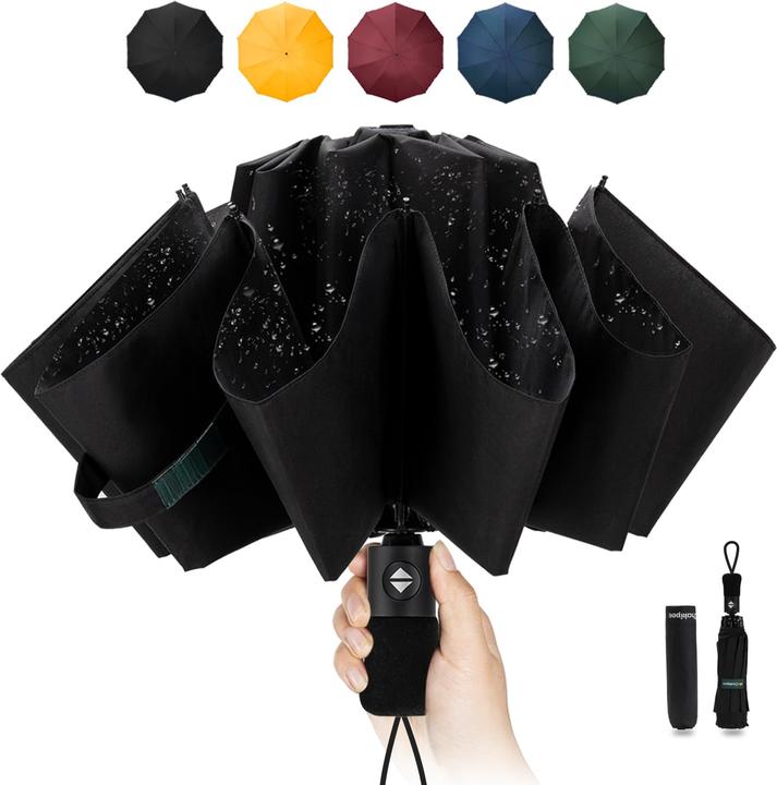 Produktbild Alopini Compact Travel Umbrella Large Stormproof - Inverted folding umbrella, automatischer Taschenschirm