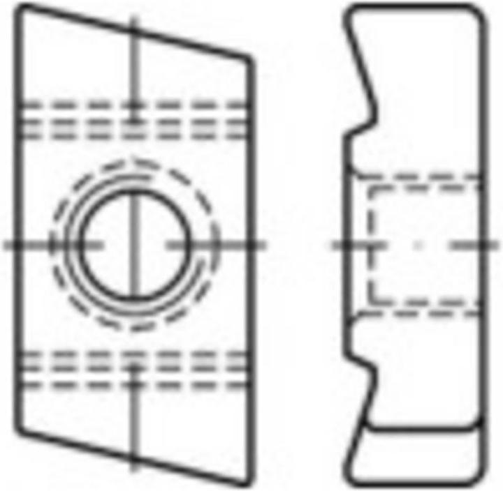 Toolcraft Schroefdraadplaten voor hamerkopschroeven M (100 Schroeven per stuk)