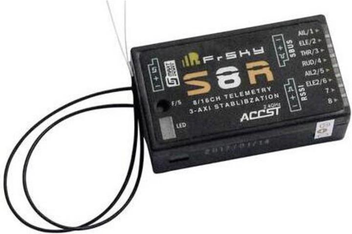 Actual product image FrSky 8-channel receiver S8R 2.4 GHz