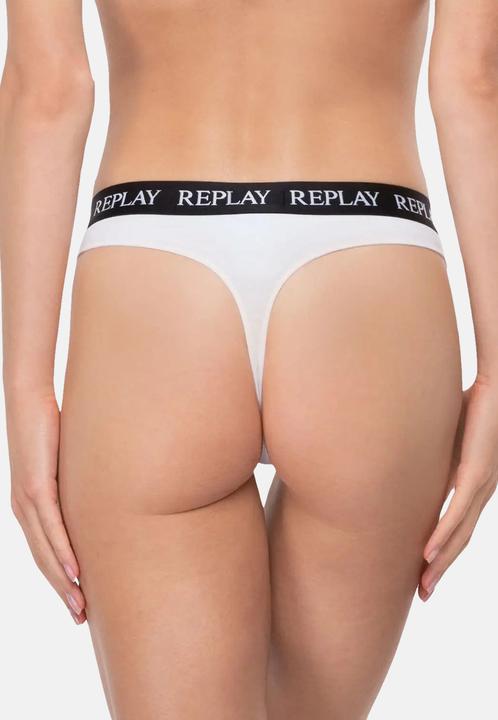 Produktbild Replay Unterhose Damen-Strings mit Logo-Bund 2er Pack (XL, 2er Pack)