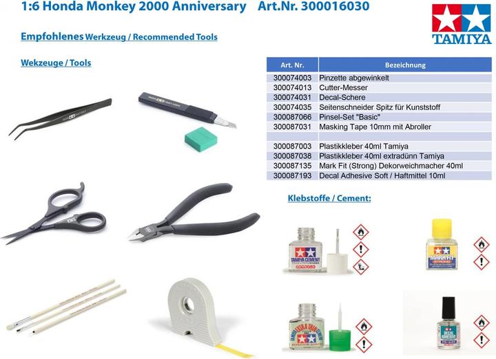 Produktbild Tamiya 1:6 Honda Monkey 2000 Anniversary