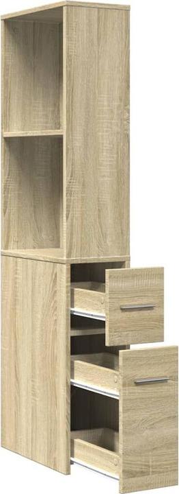 Produktbild VidaXL Badschrank Schmal mit Rollen (22 x 41 x 135 cm)