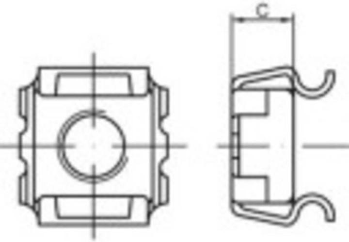 Productafbeelding Toolcraft Kooimoeren M6 gegalvaniseerd staal (M6)