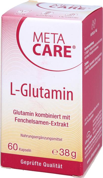 Actual product image Meta Care L-Glutamine capsule 500 mg (60 Piece, Capsules, 60 g)