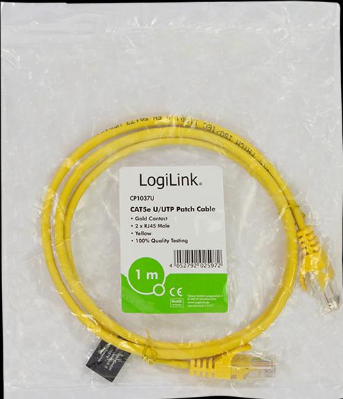 Actual product image LogiLink Network cable (U/UTP, CAT5e, 1 m)