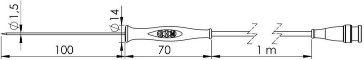 Actual product image Greisinger Insertion probe GF 1T-E1.5 -70 (Tentacles)