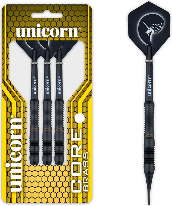 Produktbild Unicorn Core Black Brass 2 Soft Darts 1 Satz (18 g)