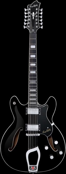 Image du produit Hagstrom Guitare électrique, Viking DLX, Black Gloss, 12 cordes (Guitare électrique)