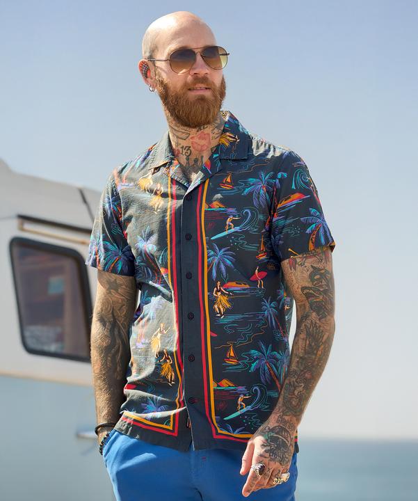 Image du produit Joe Browns Hawaiian Surfing Cuban Short Sleeve Shirt (XXL)