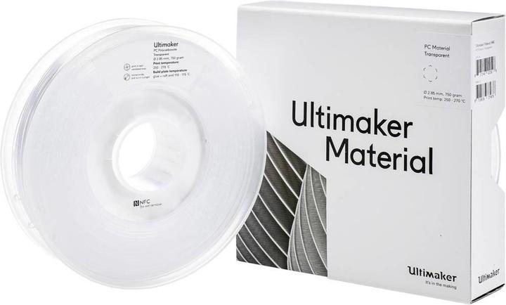 Immagine prodotto Ultimaker Filamento (policarbonato) (PC, 2.85 mm, 750 g, Trasparente)