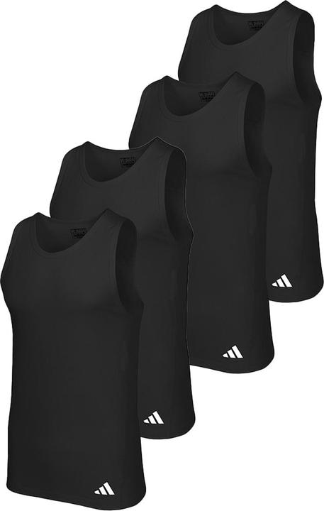 adidas 4er Pack Active Flex Cotton Ergonomic Unterhemd / Tanktop (S)