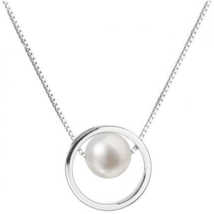 Evolution Group Silver Necklace With Right Pearl Pavon 22025.1 (L)