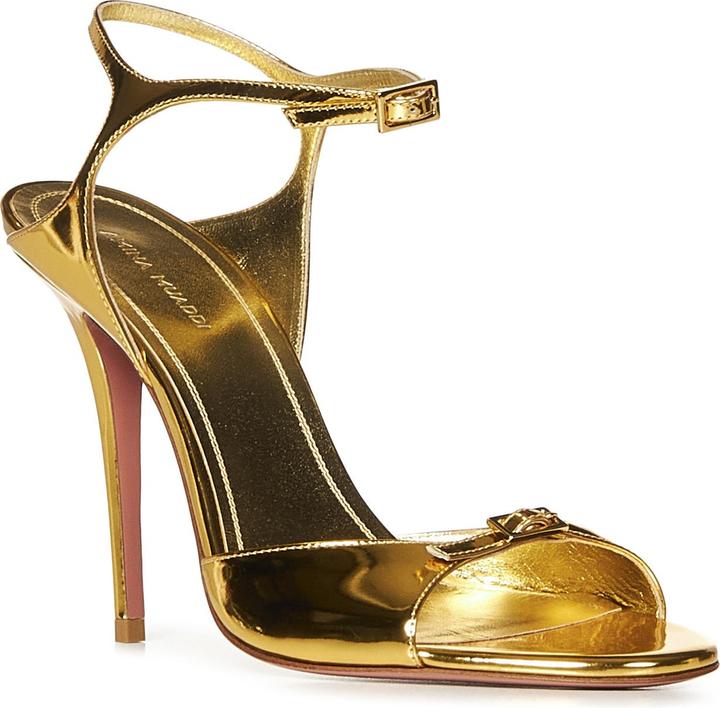 Actual product image Amina Muaddi Sandals Golden (39)