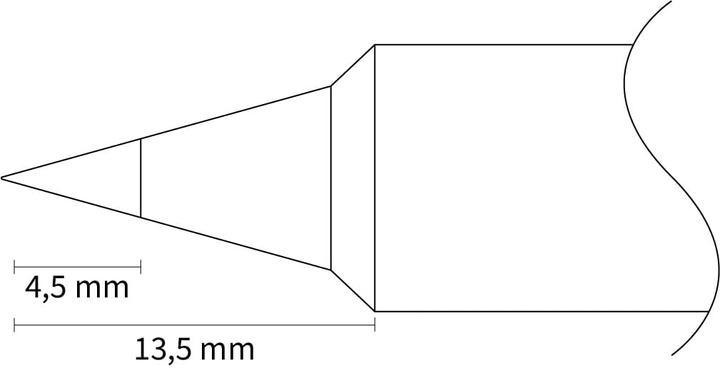 Actual product image Joy-it JT-SI01-STILS Soldering tip Conical Tip length 13.5 mm Contents 1 pc. (Soldering tip)