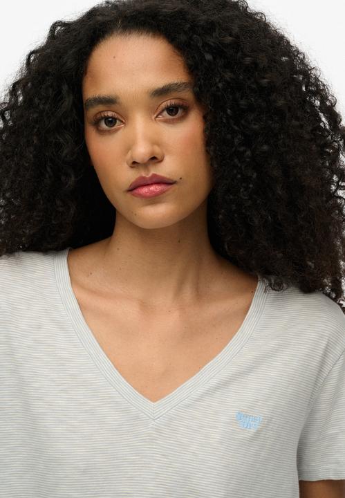 Immagine prodotto Superdry Strukturiertes T-Shirt mit V-Ausschnitt und Stickerei (6)