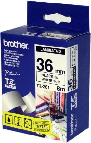 Produktbild Brother P-Touch Tape Black on White (3.60 cm, Weiss)