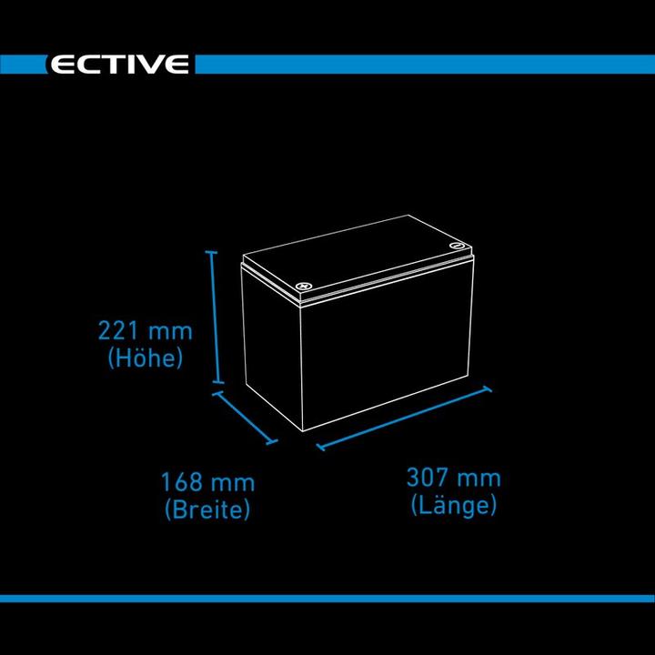 Image du produit Ective LC 80L 12V LiFePO4 Batterie d'alimentation au lithium 80Ah (12 V, 80 Ah)