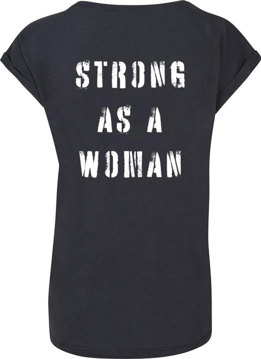 Produktbild Merchcode Ladies WD - Strong As A Woman Extended Shoulder Tee - 116539 (S)