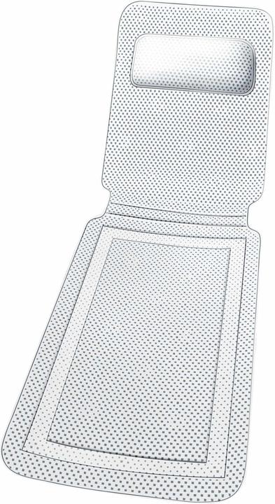 Wenko Tappetino da bagno con cuscino per il collo! Morbido tappetino da bagno XL (125 x 36 x 6 cm)