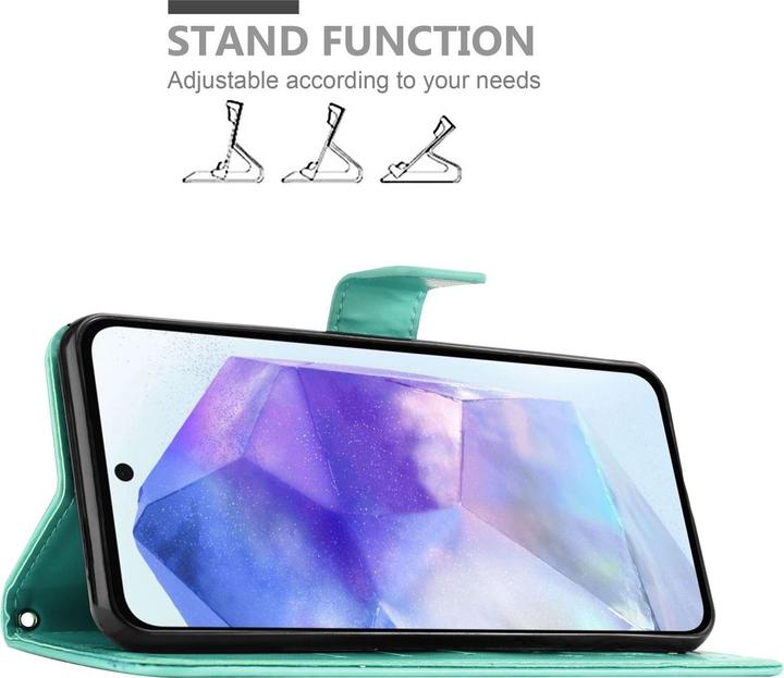 Actual product image Cadorabo Cover for Samsung Galaxy A55 with floral pattern (Samsung Galaxy A55)