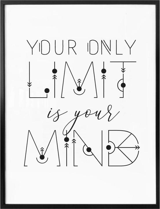Produktbild Trenddeko Your only Limit is your Mind (30 x 40 cm)