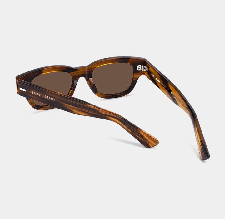 Immagine prodotto James Dixon Gestreift/Braun – Lennox – Quadratisch – Acetat – Sonnenbrille