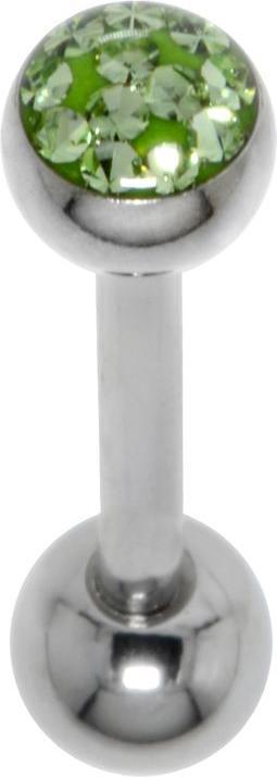 Bijouteria Zungenpiercing (Chirurgenstahl 316L, Epoxiharz, Kristall)