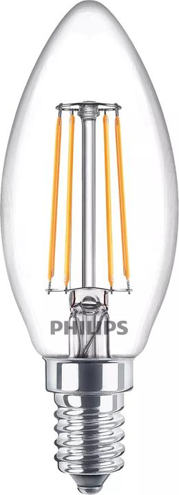 Produktbild Philips LED Lampe E14 4er Set 40W 2700K Filament Kerzenform (E14, 4.30 W, 470 lm, 4 x, F)