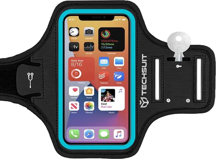 Techsuit - Sports Armband (TH20) - with Velcro, for Phones, max 6.8" - Blue