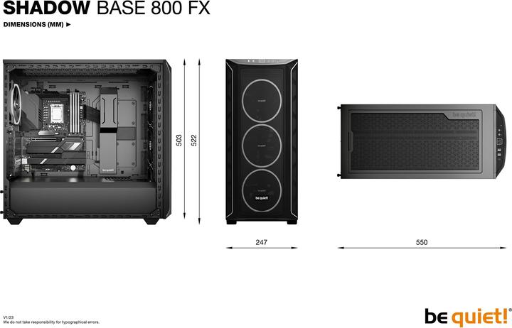 Immagine prodotto be quiet! Shadow Base 800 FX (Mini-ITX, mATX, ATX, E-ATX)