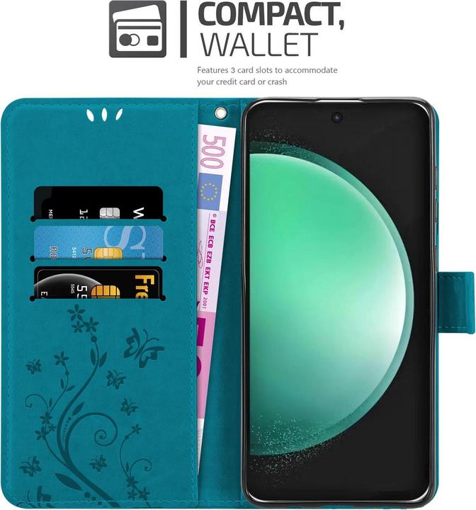 Produktbild Cadorabo Hülle für Samsung Galaxy S24 FE mit Blumen Muster (Samsung Galaxy S24 FE)