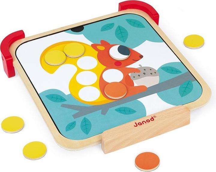 Image du produit Janod Jeu d'aimants couleurs et formes (Anglais, Allemand, Français, Italien)