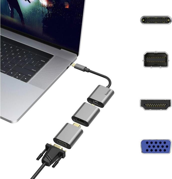 Produktbild Hama USB Video-Adapter (Mini DP, VGA, HDMI, 15 cm)