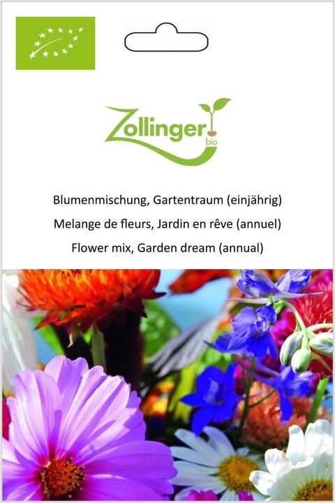 Produktbild Zollinger Bio Blumenmischung, Gartentraum (einjährig) (Blumensamen)