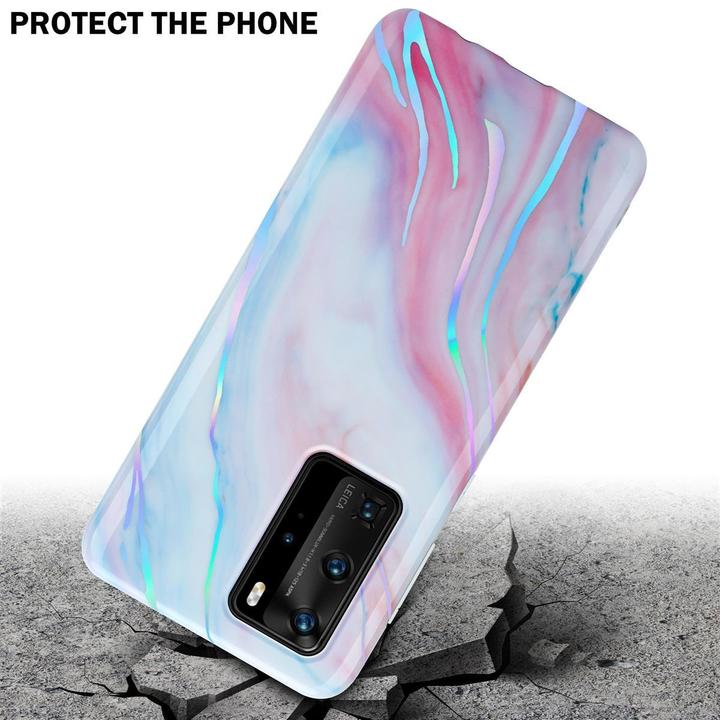 Produktbild Cadorabo IMD TPU Bunter Marmor Cover (Huawei P40 Pro+)