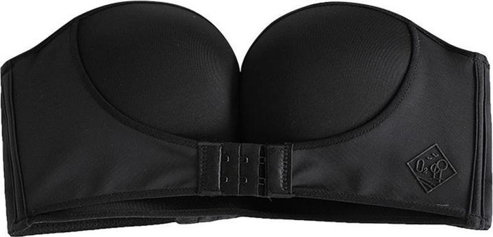 Produktbild JTI Trägerloser Push-up-BH, zusätzliche Knopfleiste vorne, Schwarz - 75C (Einzelpack, 75 C)