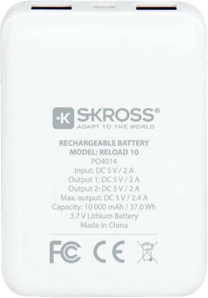 Actual product image Skross Reload 10 (10000 mAh, 10 W, 37 Wh)