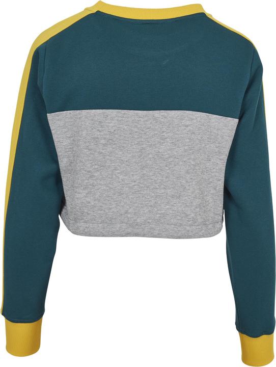 Actual product image Urban Classics Ladies Cropped 3-Tone Stripe Crew (XS)