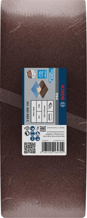 Image du produit Bosch Professional Zubehör PRO X440 bande abrasive, 100 x 610 mm, G40 (40)