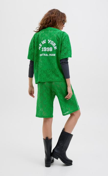 Actual product image JJXX Jxstine Lace Loose V Neck Tee Jrs Ln (S)