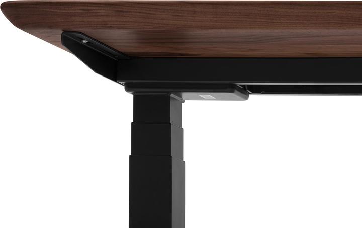 Immagine prodotto Oakywood Tavolo di legno per scrivania in piedi con regolazione dell'altezza - Legno massiccio - Noce / 160x8 (160 x 80 cm)